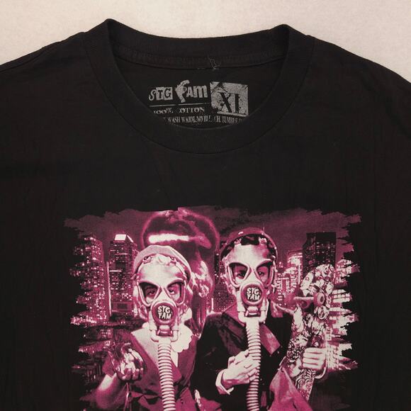 STG Fam Graphic Short Sleeve Crew Neck T-Shirt Mens Size Extra Large XL Black - Picture 1 of 10